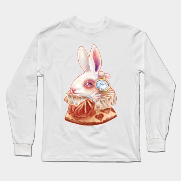 White Rabbit Long Sleeve T-Shirt by valifullerquinn